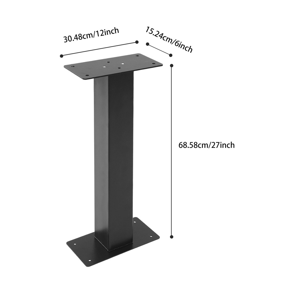 Surface Mounting Post For Easy Install Mailbox Hard Floor Surfaces 27×6×12 In