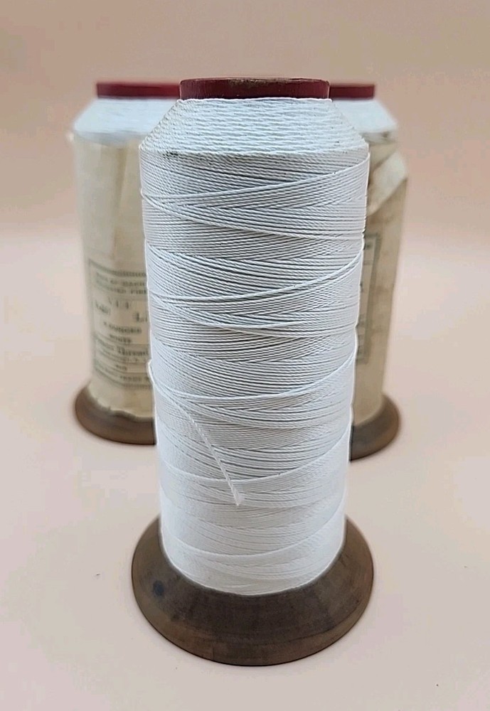 1 Spool - White 1/4lb Dacron Bowstring Material Long Bow String Made In USA NOS