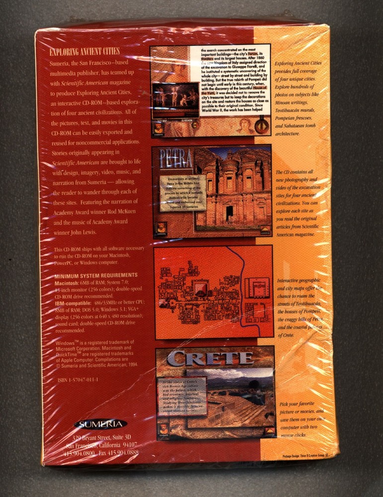 Exploring Ancient Cities - Sumeria, Scientific American - Interactive CD-ROM