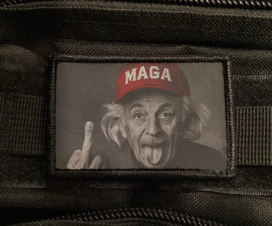 Maga Einstein Patch Morale Trump Army Tactical Hook [sub]