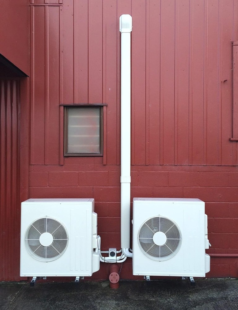 Universal 5” PVC Line Cover for Ductless Mini Split & Central AC Systems