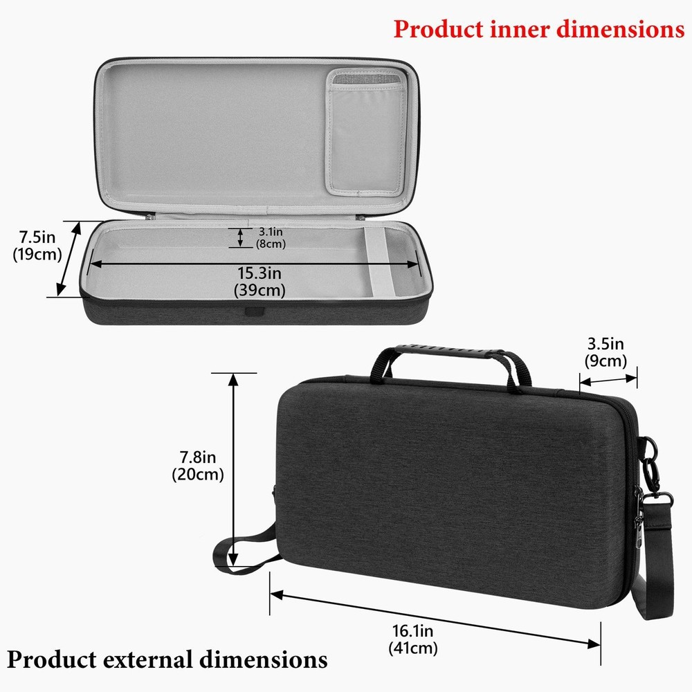 Audio Interface Carrying Case Sampler Case Top Handle Detachable Top Pouch EVA