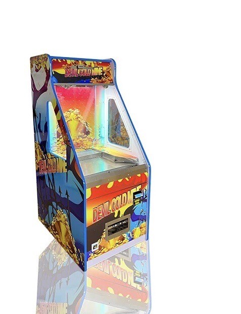 Coin Quarter Coin Pusher Bill Changer Arcade Machine Devil Gold Mine Extra Hole