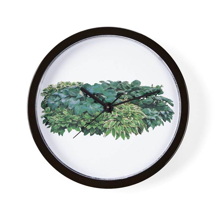 CafePress Hosta Clumps 10" Wall Clock (207234525)