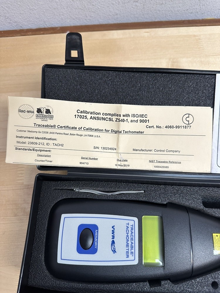 VWR Touchless Traceable Digital Tachometer 23609-212