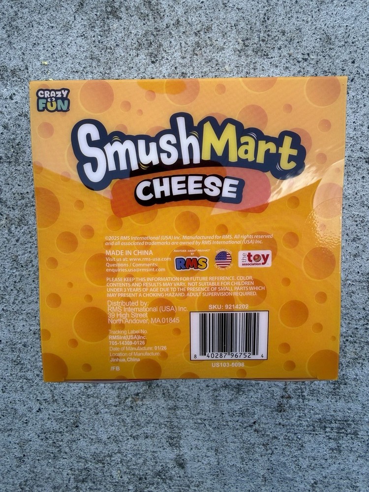 SmushMart Cheese Tactile Squeeze Toy