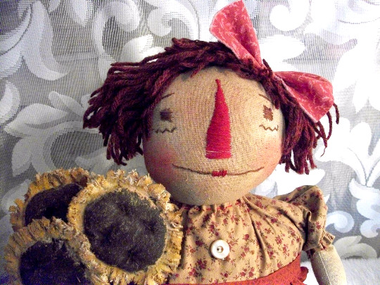 Pattern, sewing, primitive Annie doll, 22 in., Dumplinragamuffin #101