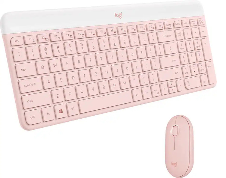 Logitech MK470 Slim Wireless Keyboard and Mouse Combo - Pink - RETAIL