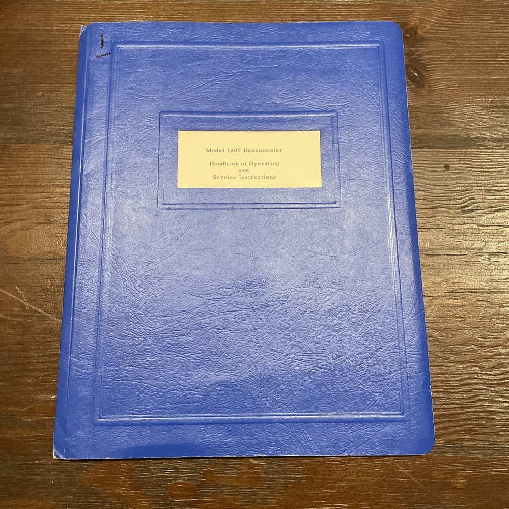 Ramcor Incorporated Model 1200 Densiometer Handbook Operating & Service