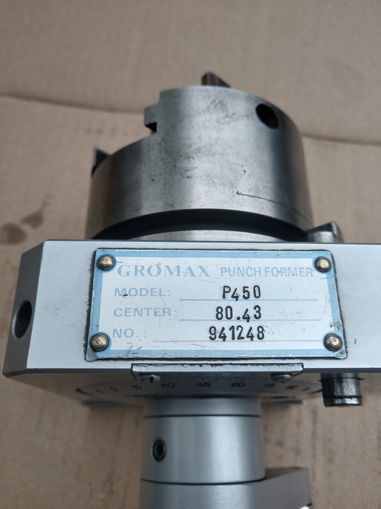 Gromax PUNCH FORMER model P450 grinding fixture
