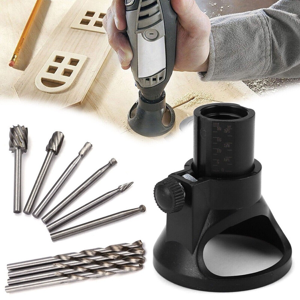 For Dremel Rotary Multi Tool Cutting Guide HSS Router Drill Bits Kit Attachment