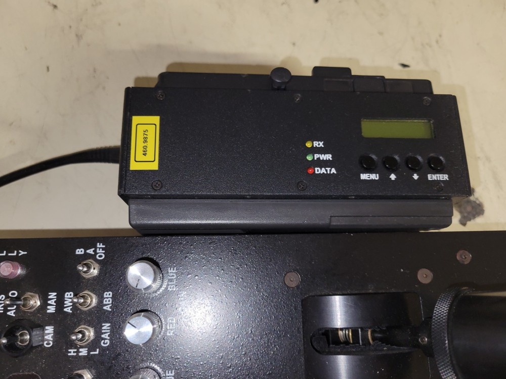 Total RF Camera Control panel with V-mount camera receiver for data and tally