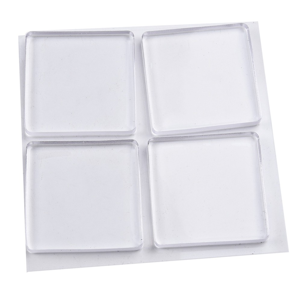 Washing Machine Pad Mat Set Transparent Silicone 4pcs for Shock Absorption