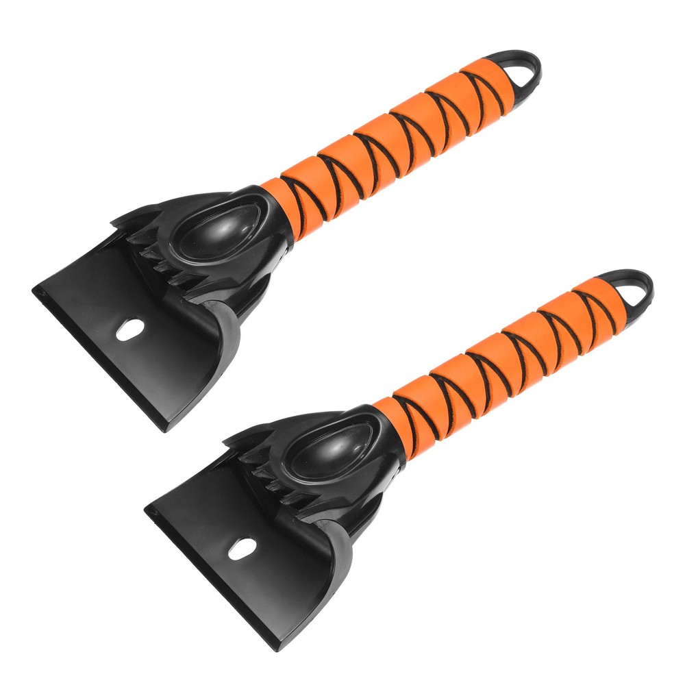 2pcs Car Ice Scraper 12"x4" Orange