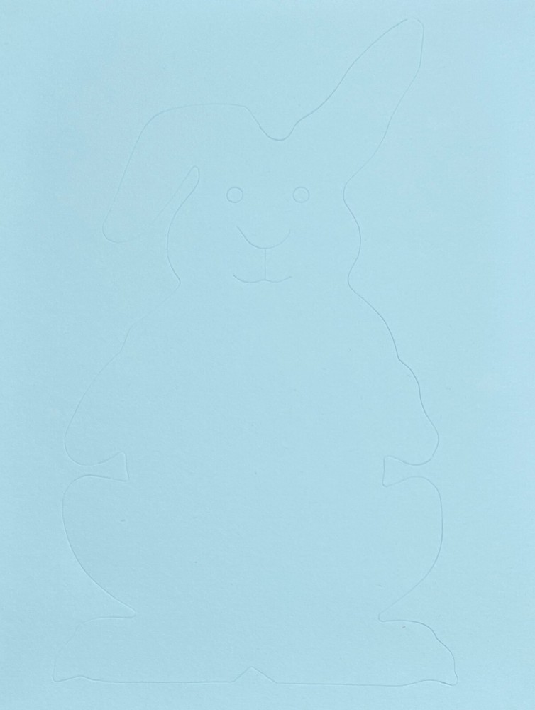 Creative Memories Die Cut - Rabbit - Light Blue