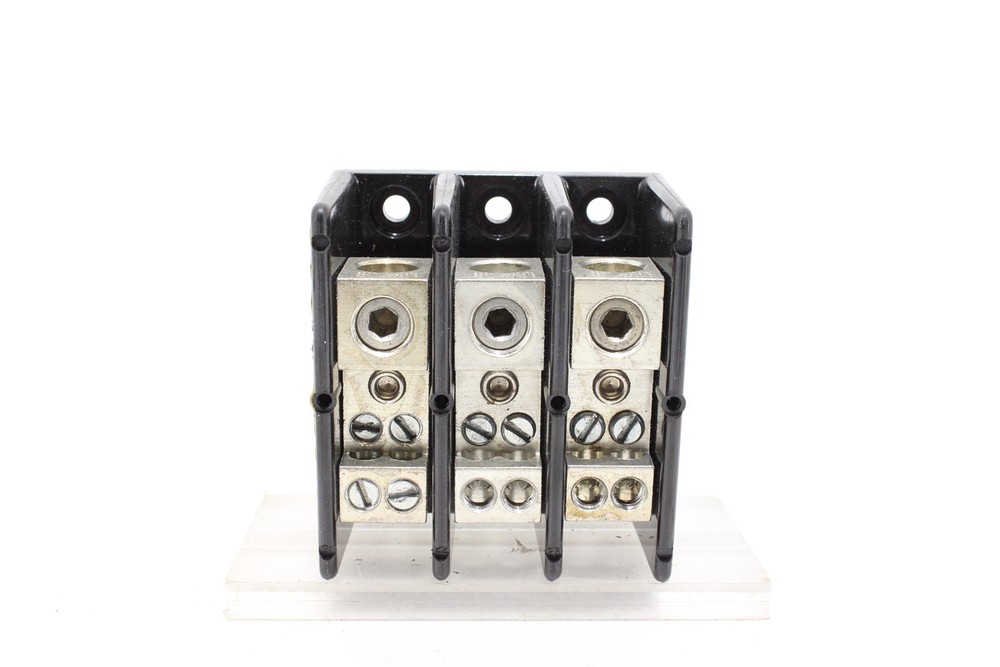 BUSS 16220-3 Power Distribution Block | 175A | 600 VAC/VDC | 3-Pole