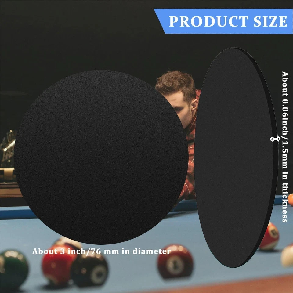 30 Pcs Billiard Pool Table Leg Shims, 3" Diameter Rubber Pool Table Leveling Kit