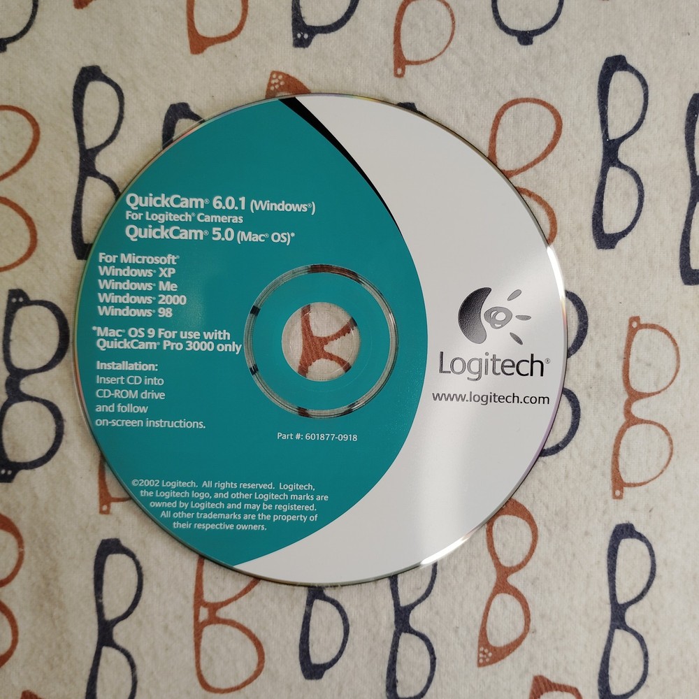 Logitech QuickCam 6.0.1/5.0 Installation CD 2002 Windows XP/ME/2000/98 Mac OS 9