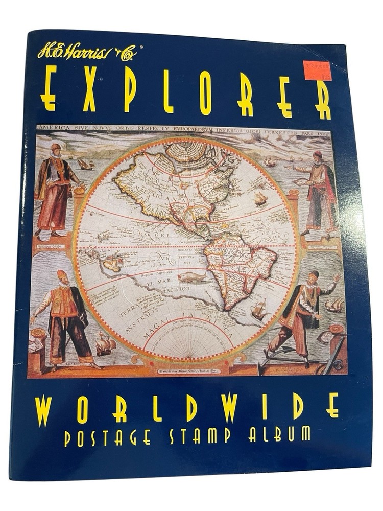1995 H.E. Harris Explorer Worldwide Postage Stamp Album NOS Beginner Book