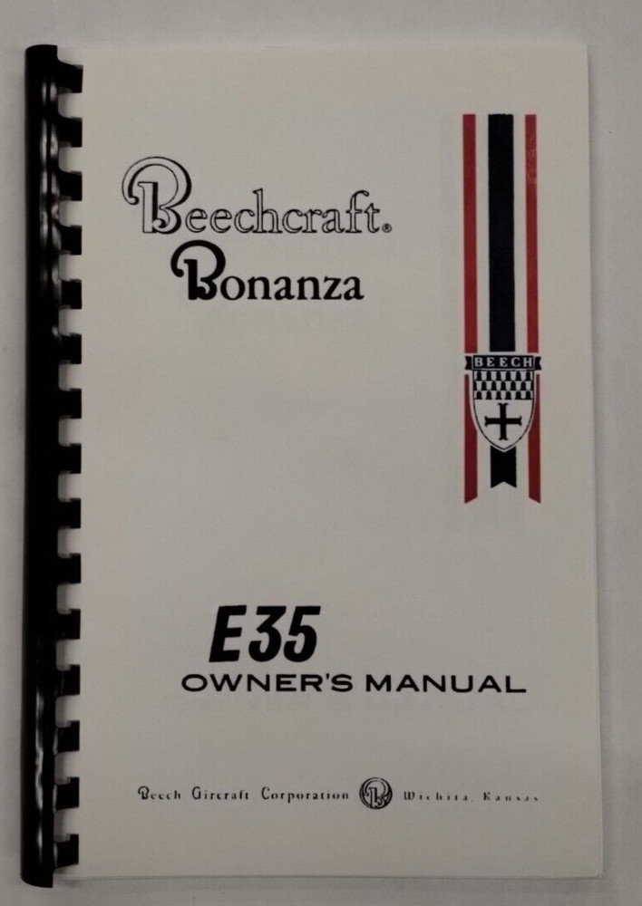 Beechcraft Bonanza Model E35 Owner's Manual-Copy