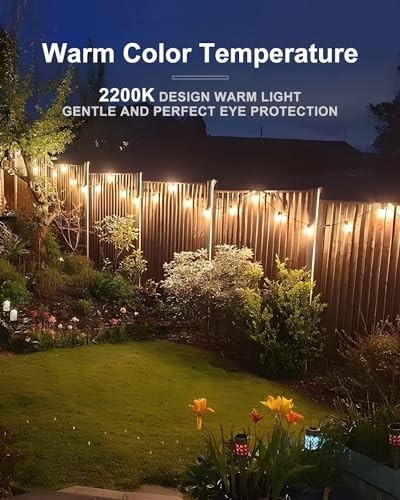 Outdoor String Lights, LED Bistro String Lights with Shatterproof ST38 400FT