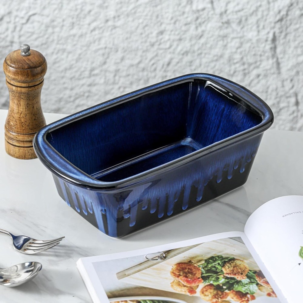 Ceramic bread pan, 9 inches × 5 inches rectangular bread pan,