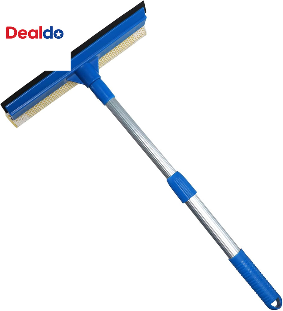 Professional Window Squeegee,2 in 1 Squeegee Window Cleaner with Long Stainless
