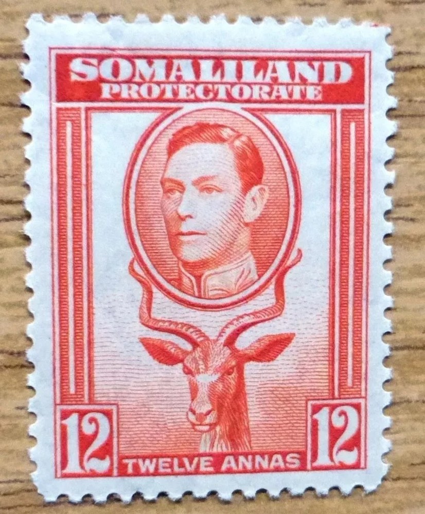 SOMALILAND-1938 12a Red-Orange Sg 100 LIGHTLY MOUNTED MINT