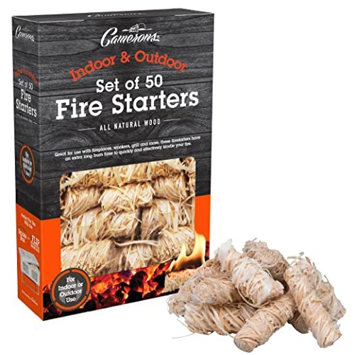 All Natural Fire Starters () - Unique Design Lights Quick & Easily with 50 Pack