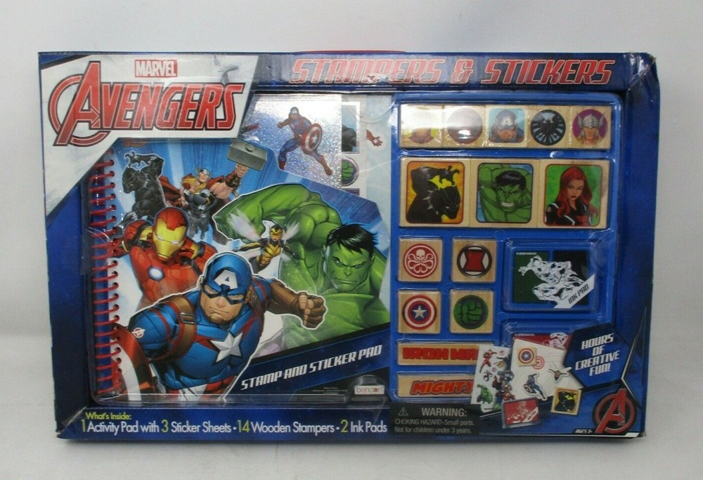 Bendon Marvel Avengers Stamp & Stickers Activity Set