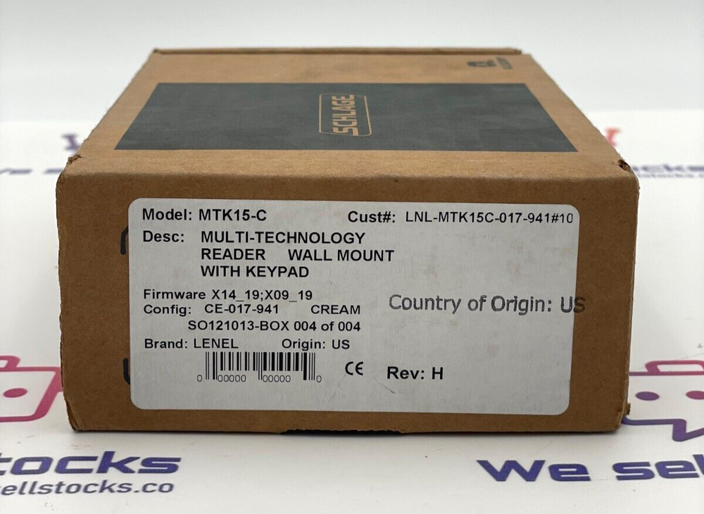 SCHLAGE MTK15-C READER WALL MOUNT WITH KEYPAD