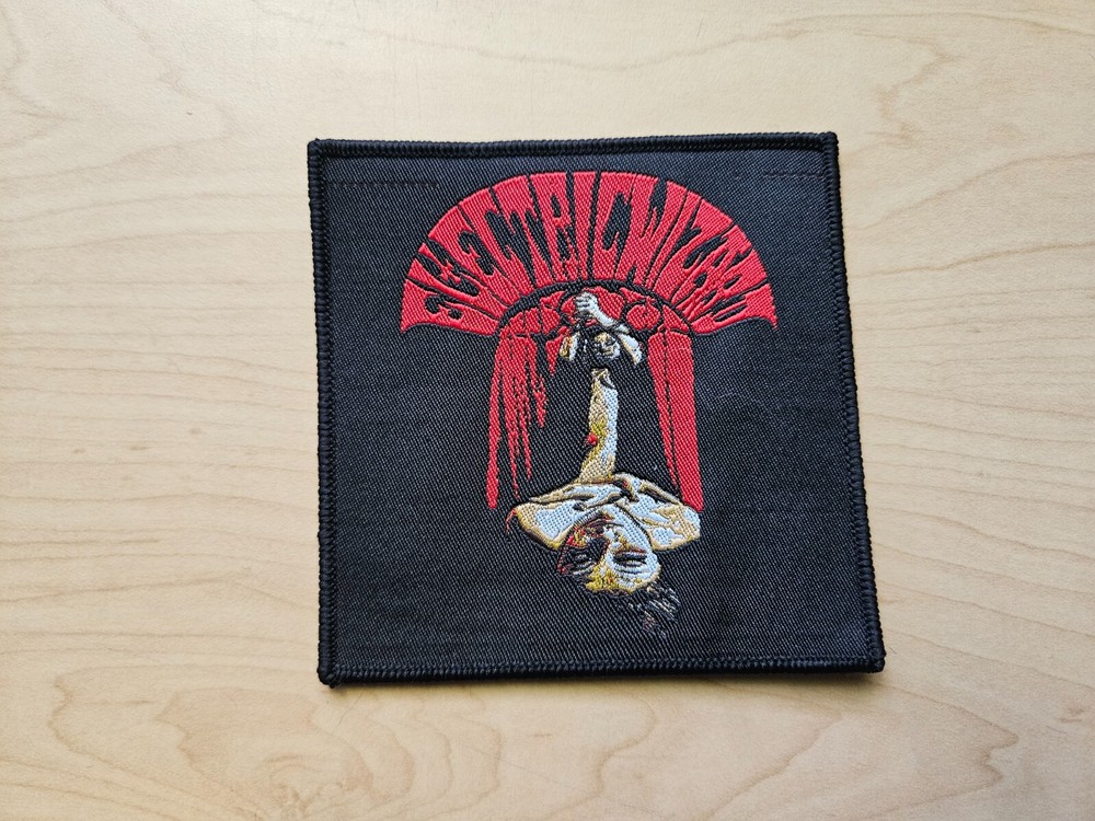 ELECTRIC WIZARD, SEW ON BLACK BORDER WOVEN PATCH
