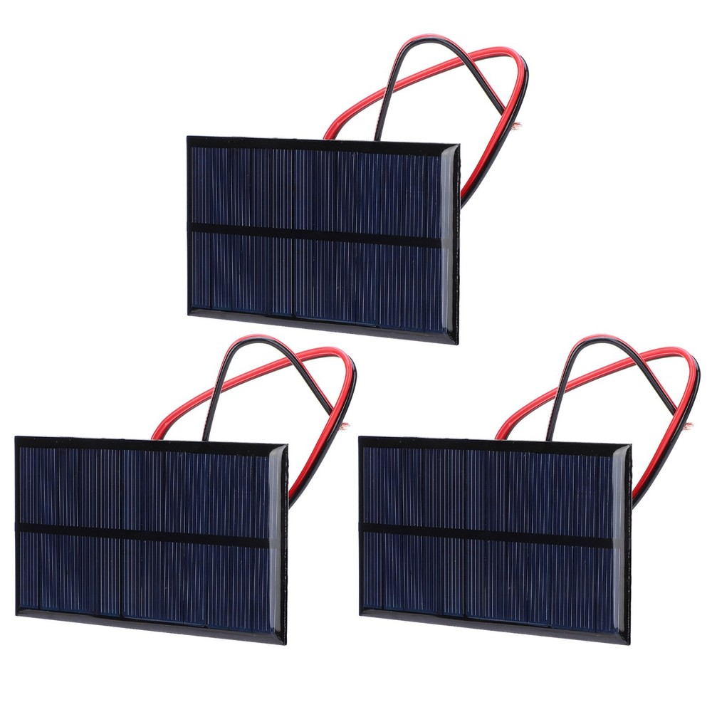 3pcs DC 6V 1W Solar Panel Cell Power Module Solar Panel With 30cm Cable