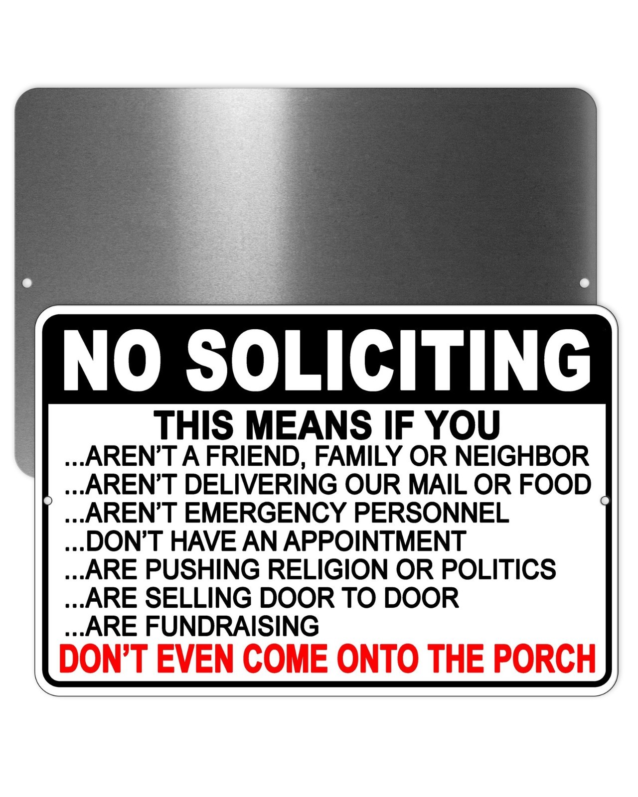 No Soliciting Do Not Disturb Do Not Knock No Trespassing Go Away Sign Or Decal