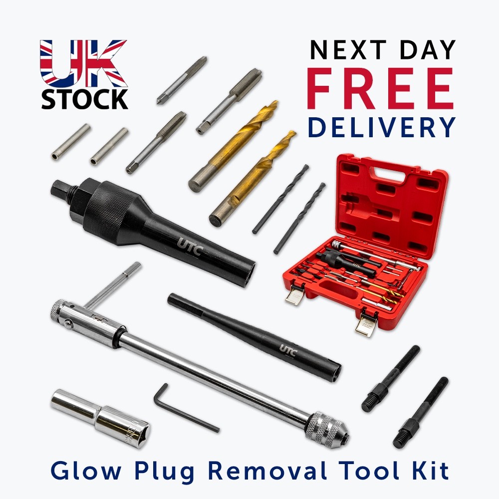 Damaged Glow Plug Removal Tool Kit Diesel Engine Thread Repair Set Case UK NEW!