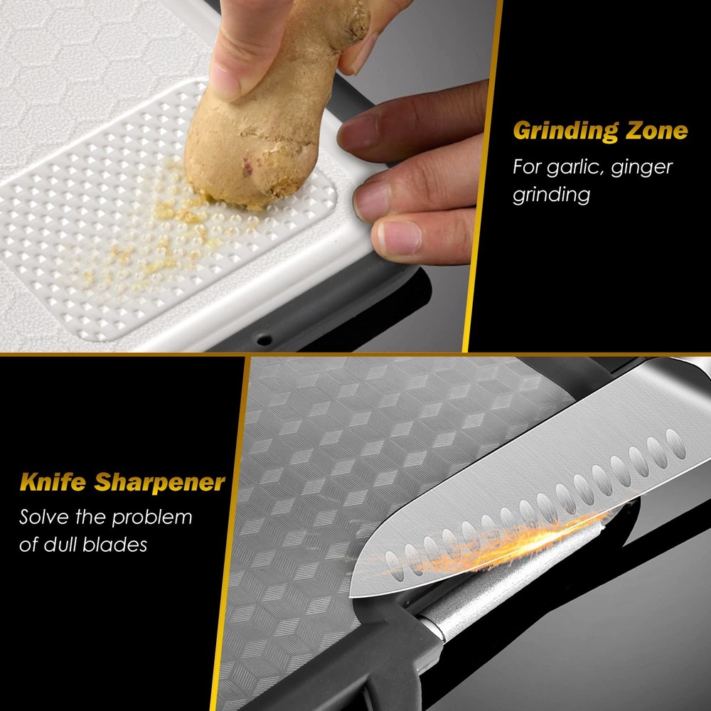 2Pcs Kitchen Cutting Board PP Chopping Board Cutting Board Mesh--Double Sided