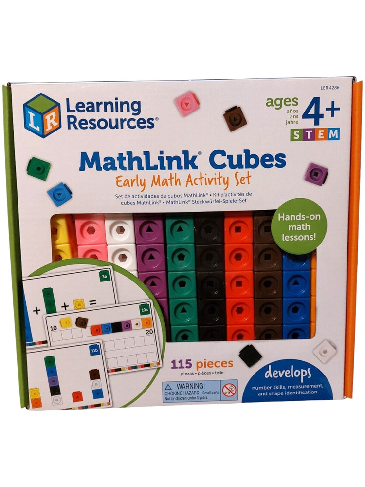 Learning Resources MathLink Cubes Early Math Activity Set 115 pcs Ages 4+