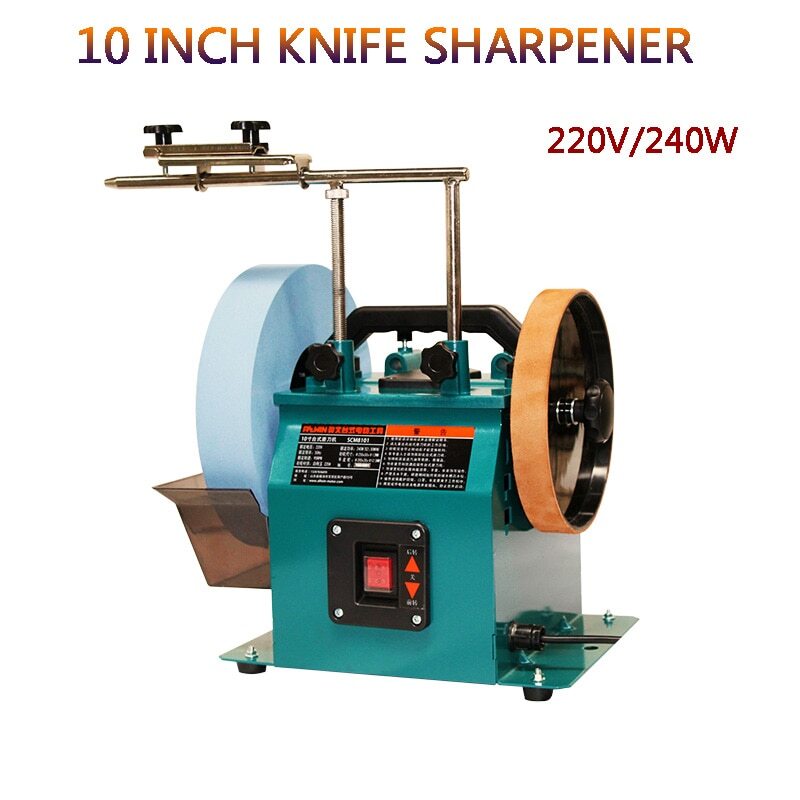 10 Inch Sharpener low Speed Grinder Polishing Machine Desktop Grinding Machine