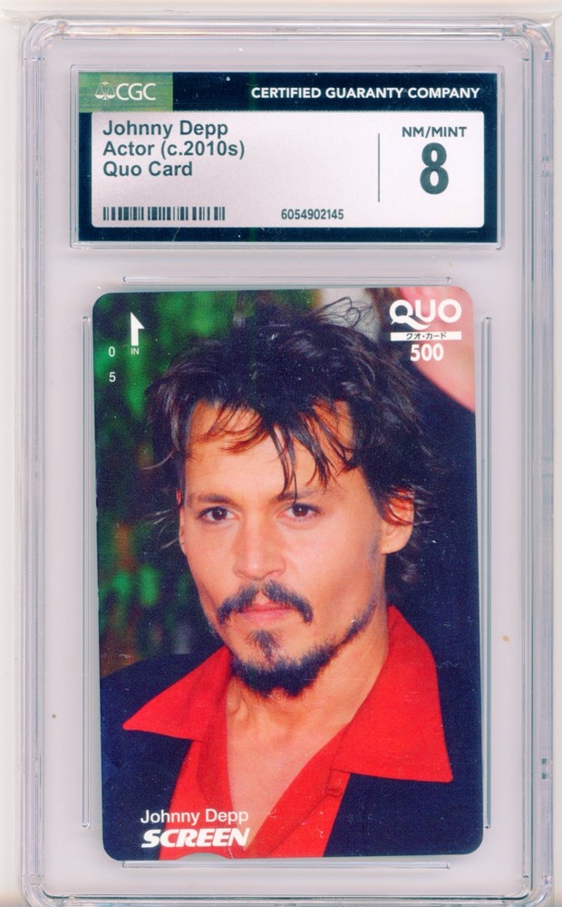 Johnny Depp Actor 2010s Quo Card CGC 8
