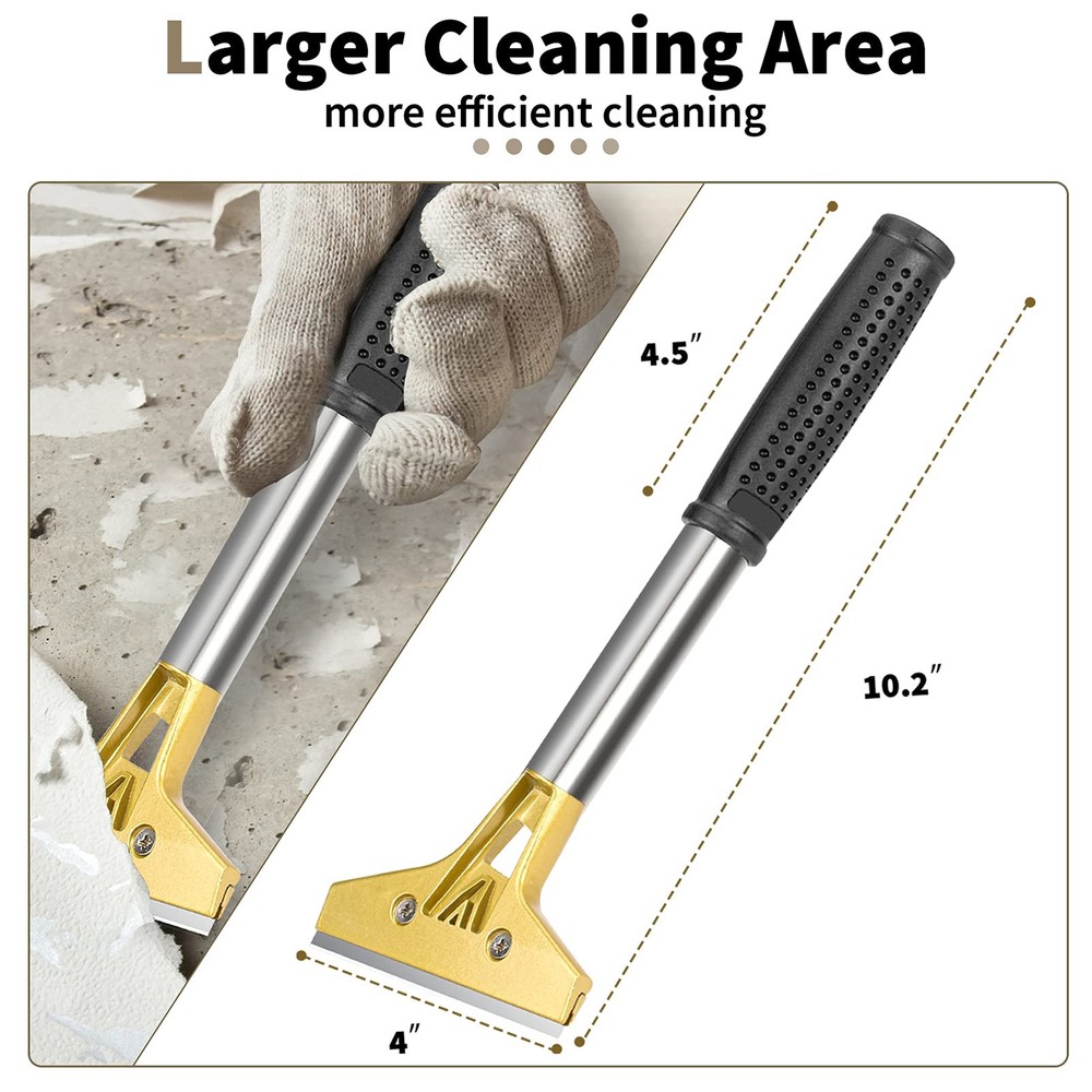 Razor Blade Scraper, 4 inch Scraper Tool with 10PCS Extra Metal Blades,...