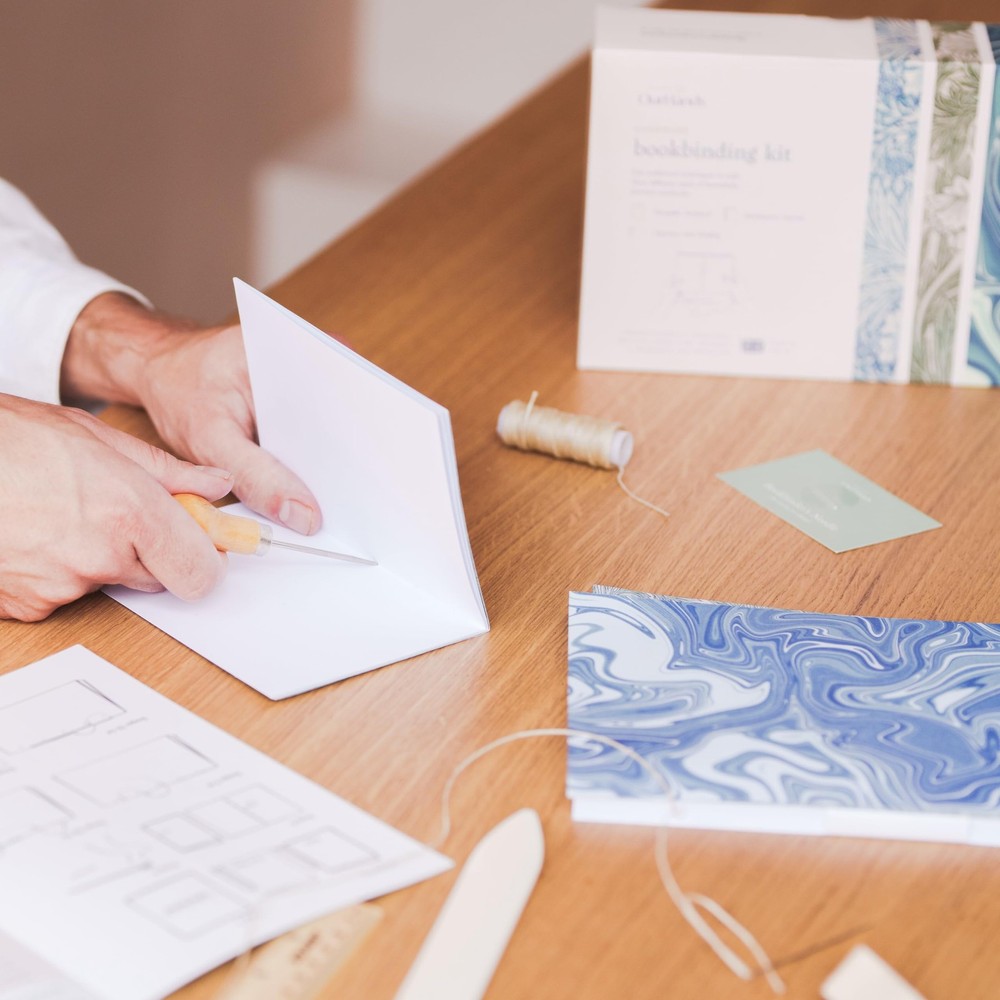 Bookbinding Kit DIY Kit to Create Custom Soft-Cover Notebooks - Includes Mate...