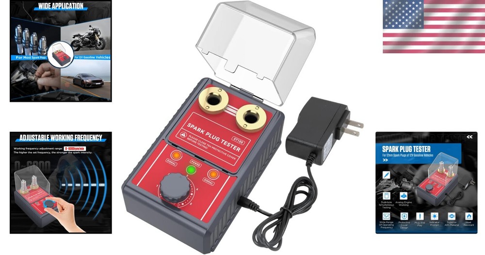 Durable Spark Plug Tester - Simultaneous Testing with Indicator for Engine Care