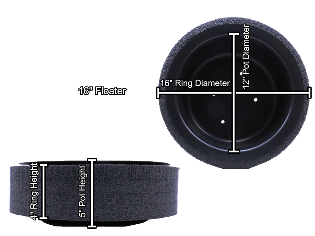 16" Floating Island Pond Planter -water garden-koi-self watering-aquatic plants