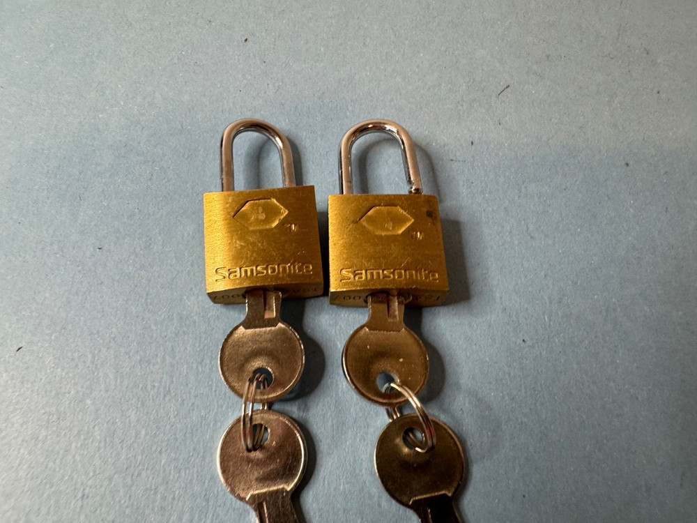Samsonite Brass Luggage Locks 2 Pack Travel Sentry