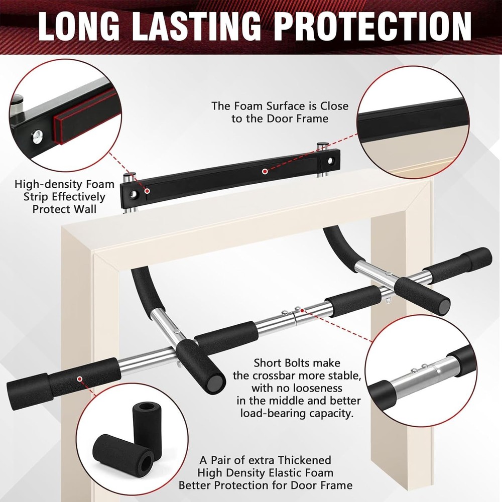 DOORWAY CHIN UP BAR PULL UP BAR SIT UP MULTI-FUNCTION HOME GYM