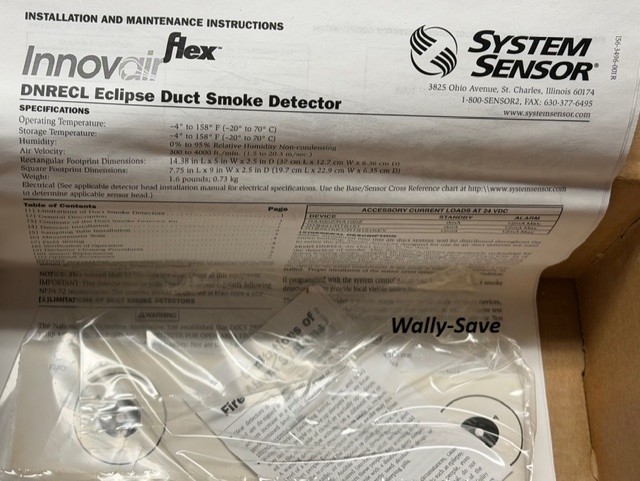 System Sensor DNR InnovairFlex Intelligent Non-Delay Duct Smoke Detector Box