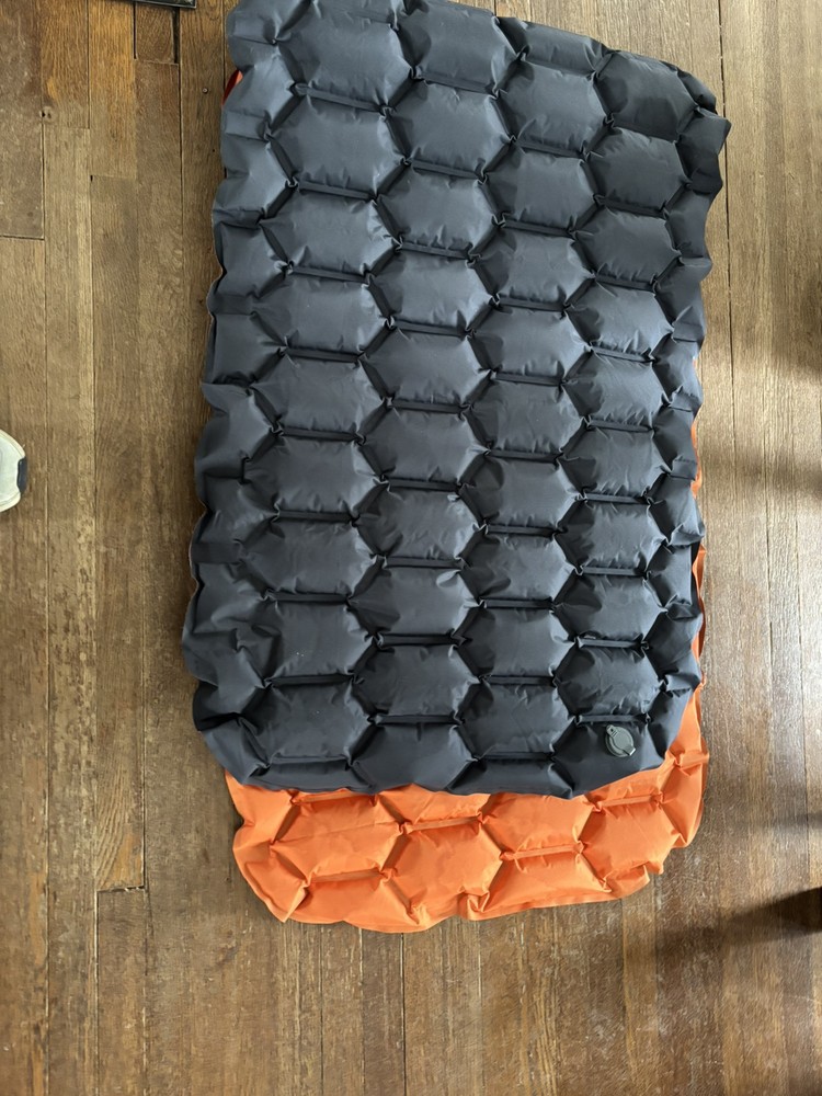 Inflatable Sleeping Pad Cascade Gray Orange Mountain Tech Never Used