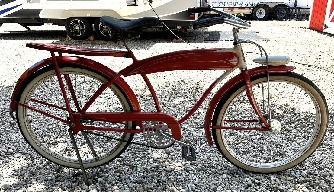 original prewar 1941 Sears Elgin Bicycle Floating front hub