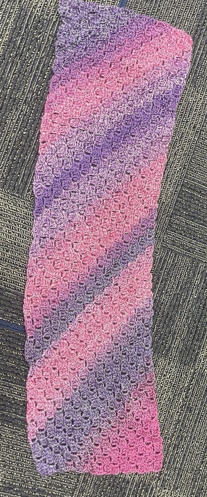 Handmade Crocheted Soft Pink Rectangle Scarf