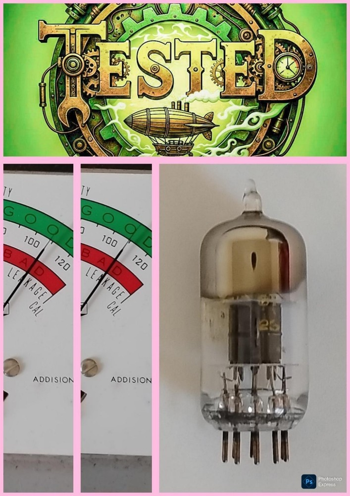 CROSLEY 12AT7 ECC81 High-Mu Dual Triode TESTED BALANCED Emissions 109/120 NOS